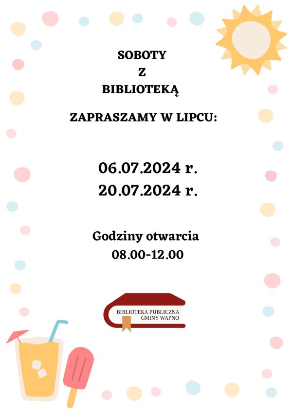Zdjęcie Soboty w Bibliotece - lipiec 2024