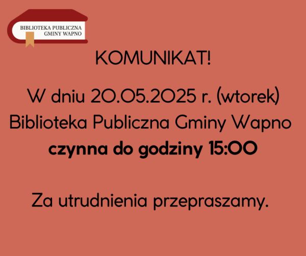 Zdjęcie Komunikat 20.05.2025 r.