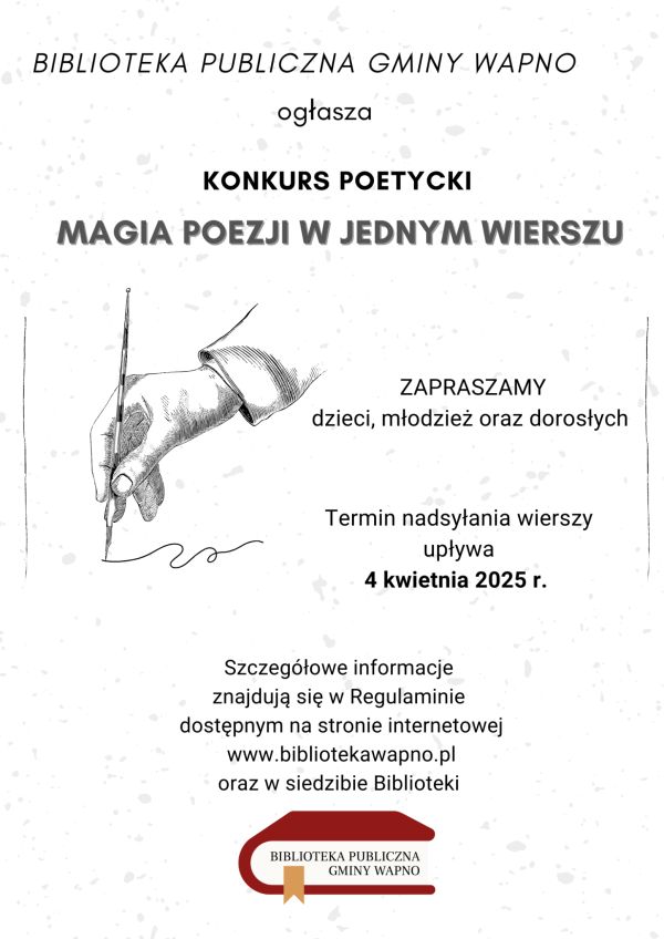 Zdjęcie Zapraszamy - konkurs poetycki 