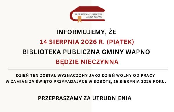Zdjęcie Komunikat 14 sierpnia 2026 r. nieczynne
