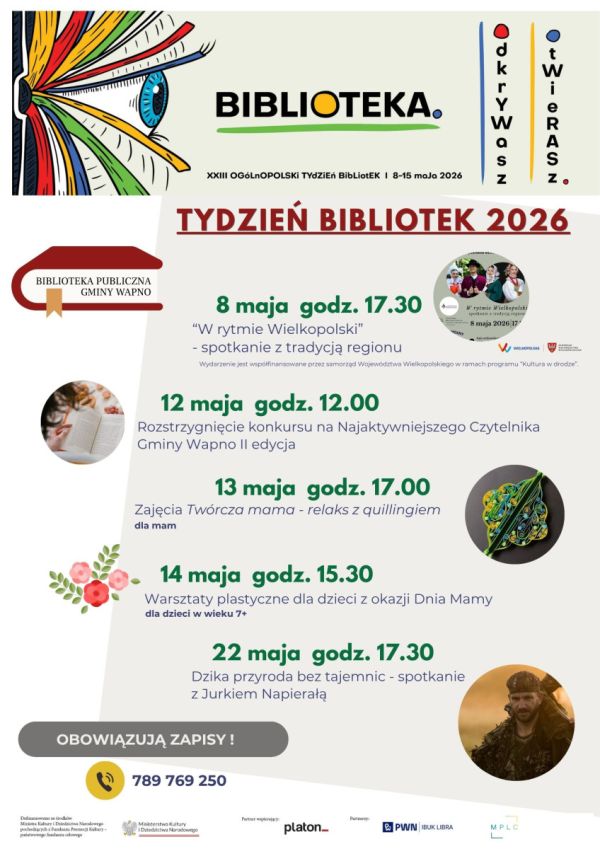 Zdjęcie Tydzień Bibliotek 2026 - zapraszamy